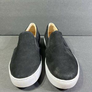 Vionic Womens Midi Slip On Sneaker Shoes Black White TVW4810 Low Top Leather 7M